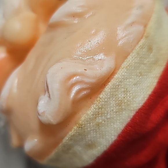 Vtg pair Santa Heads with Picks - Picture 4 of 4